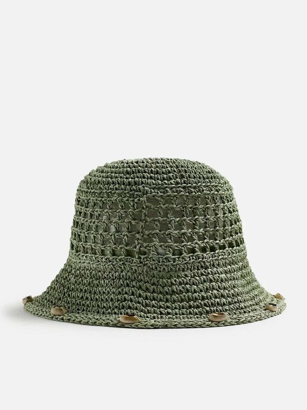 NWT. Zara Light Green Knitted Bucket Hat.